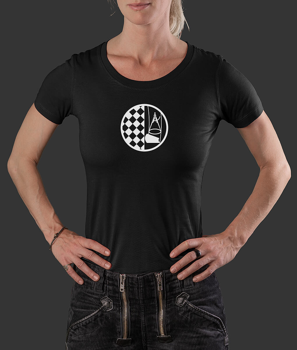 T-Shirt Louisa klassisch Bodenleger Brust schwarz L