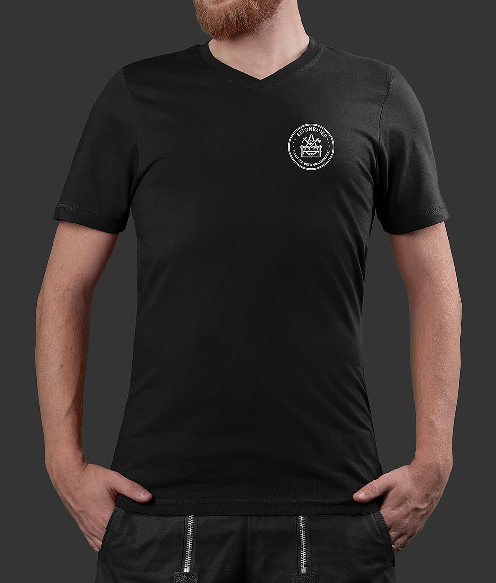 T-Shirt Philipp Siegel Betonbauer Brust schwarz S